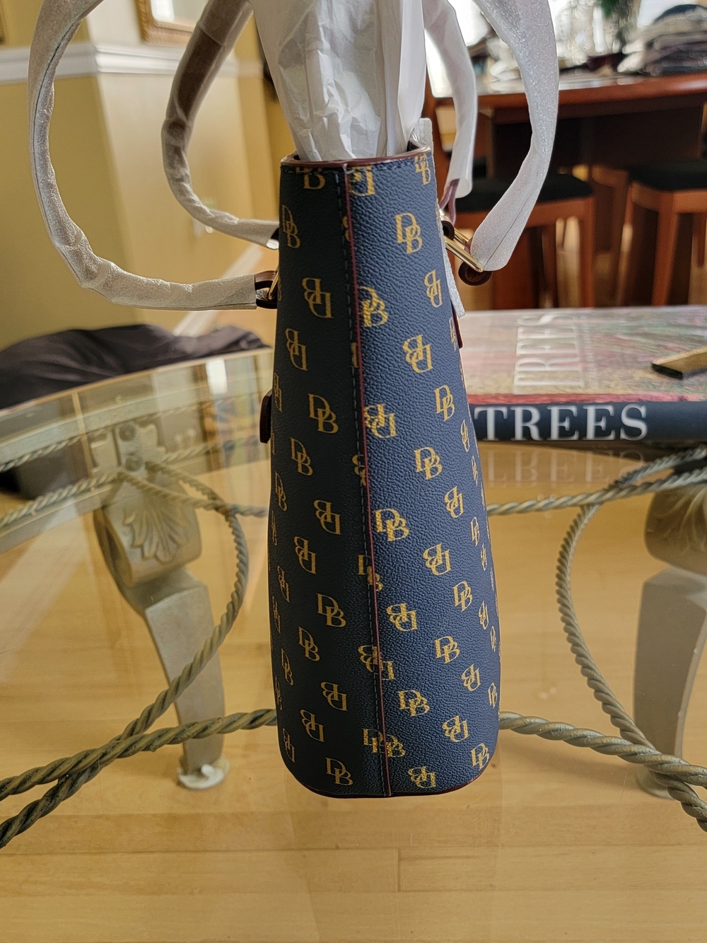 Dooney & Bourke NWT Gretta Navy Shopper Tote - Picture 6 of 12